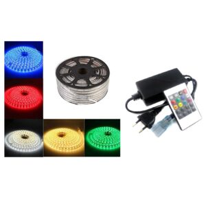 pazari4all - Σετ 220V RGB IP67 Αδιάβροχη Ταινία LED 5050SMD Heavy Duty με Τροφοδοτικό και Τηλεχειριστήριο - ΟΕΜ