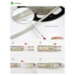 pazari4all.gr - LED ταινία strip αδιάβροχη 1m - 100m 5050 warm white 220V 60 SMD OEM