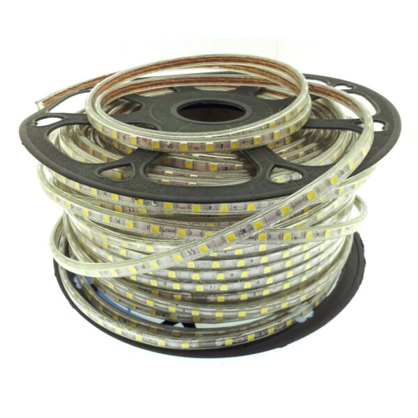 pazari4all.gr - LED ταινία strip αδιάβροχη 1m - 100m 5050 warm white 220V 60 SMD OEM