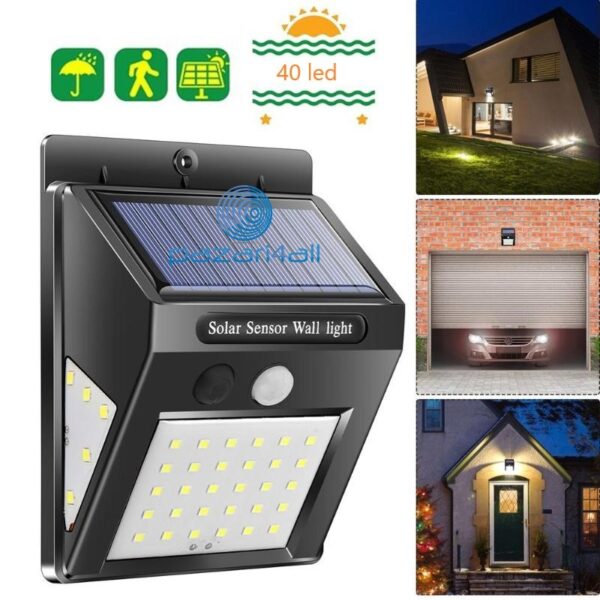 pazari4all.gr-Ηλιακός Προβολέας 40 led με αισθητήρα κίνησης