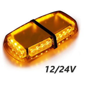 pazari4all.gr-Μαγνητικός Πορτοκαλί Φάρος 24Led Strobe Light Bar 12V-24V - OEM