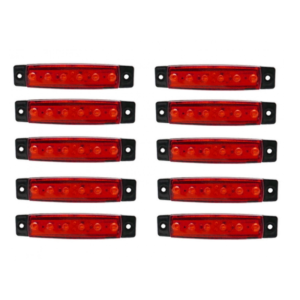 ​pazari4all-LED Φώτα Όγκου Φορτηγών IP66 Κόκκινο 12v 10 τεμάχια - ΟΕΜ