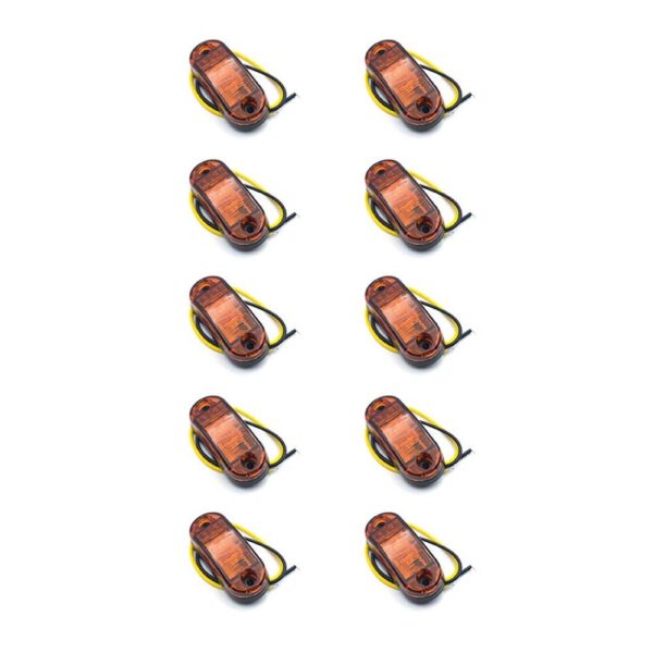 ​pazari4all-LED Φώτα Όγκου Φορτηγών IP66 πορτοκαλί 12v-24v σε 10 τεμάχια - ΟΕΜ