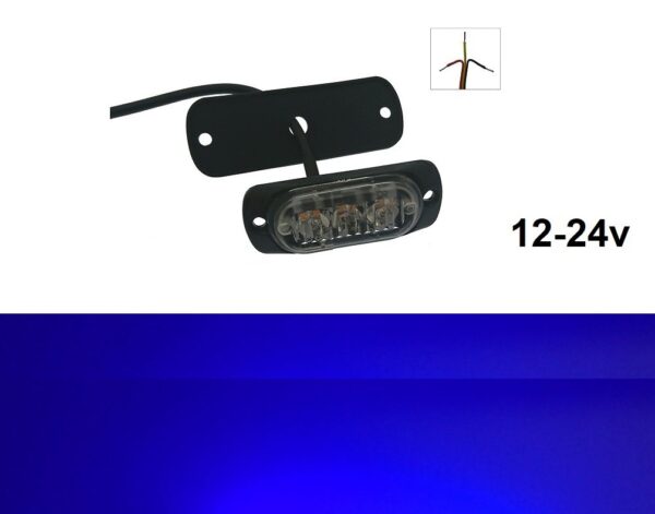 ​pazari4all-Φανάρι led μπλέ με διαφορετικές λειτουργίες LED 12-24V 4 SMD - OEM