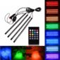 pazari4all.gr-Σετ 4 RGB LED ταινίες αυτοκινήτου που αναβοσβήνουν με τη μουσική - OEM