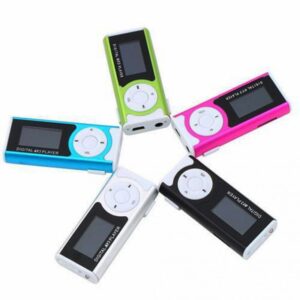 pazari4all.gr-Μεταλλικό μίνι Clip MP3 Player με υποδοχή Micro TF / SD με ακουστικό και καλώδιο USB και οθόνη LCD ΟΕΜ