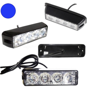 pazari4all.gr-Φώτα LED Strob Αστυνομίας-Ασφαλείας Μπλέ DC12/24V  4 LED - ΟΕΜ