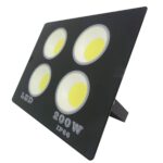 pazari4all.gr- COB αδιάβροχος προβολέας μαύρος με 4 led 220V / 200W / 18000LM / 6500K OEM