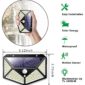 Ηλιακό αδιάβροχο φωτιστικό εξωτερικού χώρου 100 LED,με αισθητήρα κίνησης και γωνία 270 °