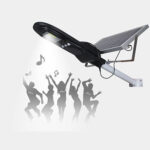 pazari4all.gr-Ηλιακό Φωτιστικό δρόμου 80w επαναφορτιζόμενο με Hi-Fi Music και Bluetooth