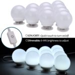 pazari4all.gr-Αυτοκόλλητος Ρυθμιζόμενος Φωτισμός Led Vanity Τύπου Hollywood για Καθρέπτη Τουαλέτας Μακιγιάζ