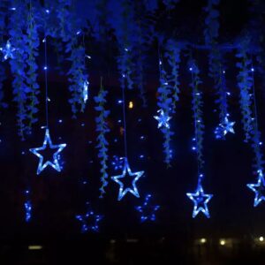 pazari4all.gr-Κουρτίνα με μπλε αστέρια μήκους 3.3 μέτρων και μέγεθος 20cm 220V