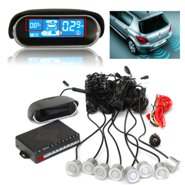pazari4all.gr-Αισθητήρες παρκαρίσματος με lcd οθόνη & 8 αισθητήρες als-108 (μαύρο)