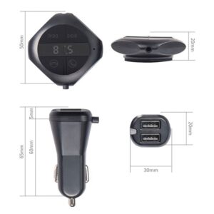 pazari4all.gr-Φορτιστής Αυτοκινήτου Fm transmitter - Bluetooth CAR Q7S (Μαύρο)