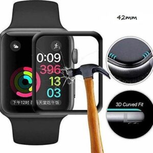 pazari4all.gr-Προστασία οθόνης Apple iWatch Tempered Glass FULL GLUE 5D Full Screen Protector Cover Black (42mm)