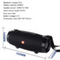 pazari4all.gr-TG526 Ηχείο Bluetooth Boombox 3D στερεοφωνικό Subwoofer TF Radio FM USB