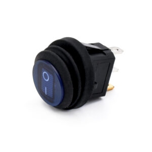 pazari4all.gr-​Αδιάβροχος Στρογγυλός Διακόπτης/Κουμπί Εναλλαγής με LED – Rocker Switch On/Off 12V – Μαύρο, Μπλε