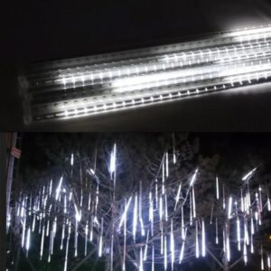 pazari4all-Επεκτεινόμενη LED Βροχή Μετεωριτών 8X47cm (Λευκό Ψυχρό)