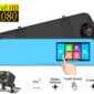 pazari4all-Καθρέπτης Αυτοκινήτου με Οθόνη Αφής LCD 4,3'', Κάμερα Full HD DVR & Κάμερα Οπισθοπορείας