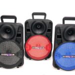 pazari4all-Επαναφορτιζόμενο ηχείο Bluetooth 8 ιντσών CH-812 με καλώδιο μικροφώνου