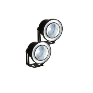 2 Χ Universal fog φώτα ομίχλης LED COB Angel Eyes 3.5 ίντσες 89mm λευκό στεφάνι IP65– OEM-pazari4all.gr