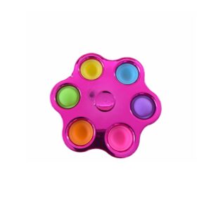 PAZARI4ALL.GR-Pop It Fidget Σκληρή Παλέτα ροζ - spinner πολύχρωμο 12cm - ΟΕΜ
