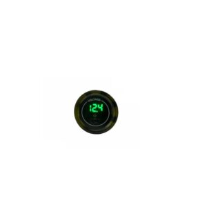 PAZARI4ALL.GR-Βολτόμετρο υψηλής ποιότητας στρογγυλό LED ψηφιακή πράσινη οθόνη και button on/off με ήχο-OEM