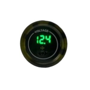 pazari4all - Βολτόμετρο υψηλής ποιότητας στρογγυλό LED ψηφιακή πράσινη οθόνη και button on/off με ήχο-OEM