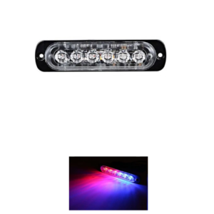PAZARI4ALL.GR-Φανάρι led 18W 6 LED Car Strobe Lights Bar 12V-24V Emergency Warning Flashing Lamp Κόκκινο-Μπλέ - ΟΕΜ
