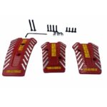 PAZARI4ALL.GR-Πεταλιέρες kit κόκκινες με κίτρινες και ασημί λεπτομέριες αλουμίνιου momo – ΟΕΜ