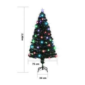 pazari4all.gr-Χριστουγεννιάτικο Δέντρο Οπτικής ίνας και Στολίδια Νιφάδες 2,00m-OEM.