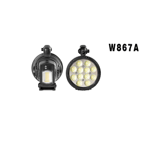 PAZARI4ALL.GR-Επαναφορτιζόμενος Φακός Χειρός LED Spotlight Floodlight Searchlight USB E-SMARTER W867A - ΟΕΜ