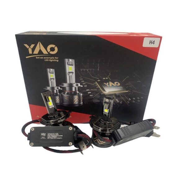 PAZARI4AAL.GR-YAO LED ΛΑΜΠΕΣ H4 CANBUS 6500K 65W 3000LM.