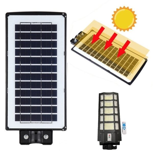 PAZARI4ALL.GR-Ηλιακό φωτιστικό δρόμου 500W με πάνελ ενσωματωμένο και με αισθητήρα κίνησης – ΟΕΜ