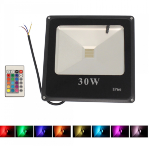 PAZARI4ALL.GR- LED αδιάβροχος προβολέας dimmable 30W RGB με τηλεχειριστήριο - ΟΕΜ