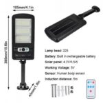 PAZARI4ALL.GR-Αδιάβροχος Ηλιακός Προβολέας 225 SMD LED  - Φωτιστικό Δρόμου με Τηλεχειριστήριο, Ανιχνευτή Κίνησης, Φωτοκύτταρο & Φωτοβολταϊκό Πάνελ - W755-3 - ΟΕΜ