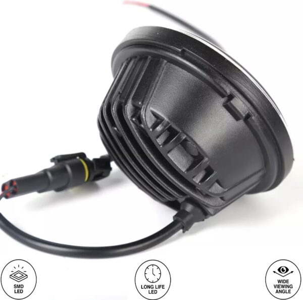 pazari4all.gr-4.5 Προβολείς Led Black Hole για Harley Davidson Motorcycle 2018+Jeep Wrangler JL και Jeep Gladiator OEM.