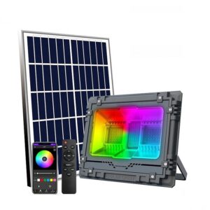 pazari4all.gr-Smart Ηλιακός Προβολέας 500W RGB App Κινητού 72 LED & Χρονοδιακόπτη OEM.