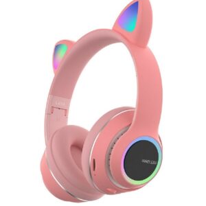 pazari4all.gr-L450 Ασύρματα/Ενσύρματα Over Ear Ακουστικά Ροζ