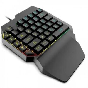 PAZARI4ALL.GR-Ενσύρματο Gaming Πληκτρολόγιο RGB JX-K8 One Handed USB με Πολύχρωμο Φωτισμό LED - OEM