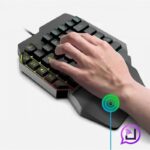 PAZARI4ALL.GR-Ενσύρματο Gaming Πληκτρολόγιο RGB JX-K8 One Handed USB με Πολύχρωμο Φωτισμό LED - OEM