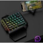 PAZARI4ALL.GR-Ενσύρματο Gaming Πληκτρολόγιο RGB JX-K8 One Handed USB με Πολύχρωμο Φωτισμό LED - OEM