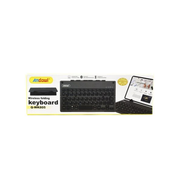 pazari4all.gr-Mini Αναδιπλούμενο Bluetooth Πληκτρολόγιο για Smartphone & Tablet QWK805