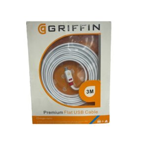PAZARI4ALL.GR-GRIFFIN Premium Flat USB Άσπρο Καλώδιο 3m GTUW-3 - OEM