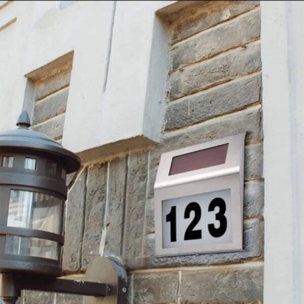 pazari4all.gr - Ηλιακή LED πινακίδα ένδειξης αρίθμησης σπιτιού OEM