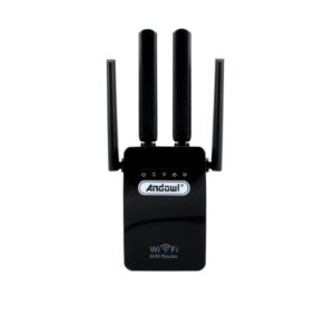 pazari4all.gr - Ασύρματο WiFi Repeater 300Mbps WPS Andowl Q-T83 Μαύρο