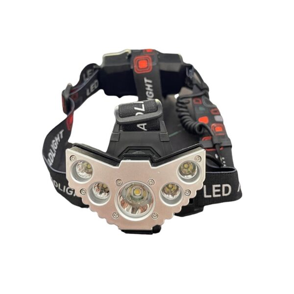 pazari4all.gr-Επαναφορτιζόμενος φακός κεφαλής με 5 LED 7W ΟΕΜ.