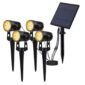 pazari4all.gr-Σετ Ηλιακά Σποτ LED Θερμού Λευκού Φωτισμού για Στήριγμα σε Χώμα 3000K TS-S4205 – Μαύρο - OEM