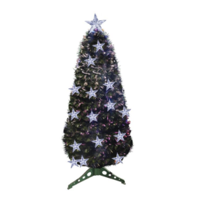pazari4all.gr-Χριστουγεννιάτικο Δέντρο Οπτικής ίνας και Στολίδια Νιφάδες 1,20m - OEM.