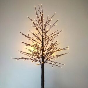 Χριστουγεννιάτικο Δέντρο Καφέ – Led Κλαδιά 150εκ με Θερμό Φωτισμό ΟΕΜ-PAZARI4ALL.GR